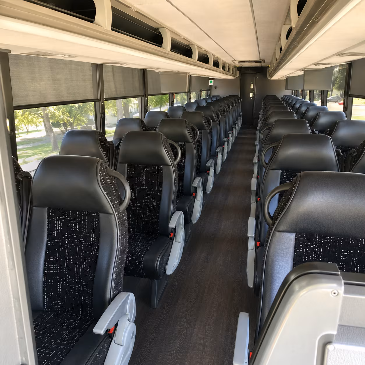allen charter bus interior