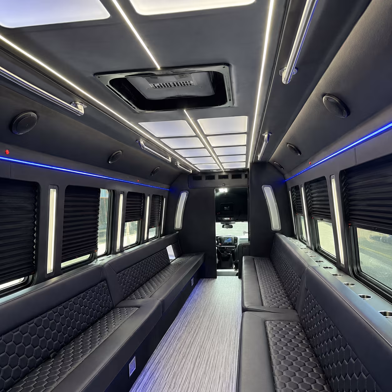 allen party bus rental interior