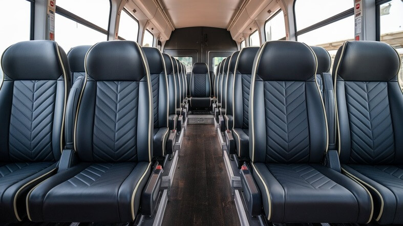 25 passenger minibus inside lewisville