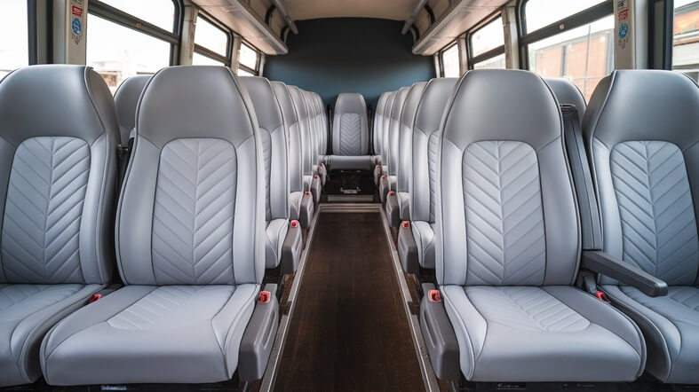 allen 25 passenger minibus interior