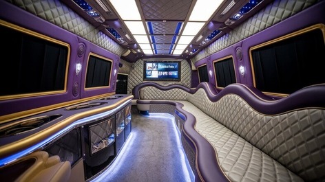 allen party bus rental interior