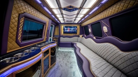 allen sprinter limo rental interior