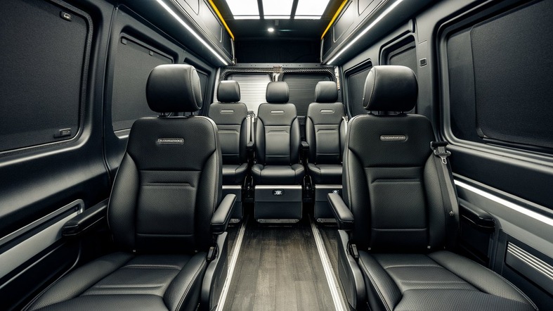 allen sprinter van with driver interior